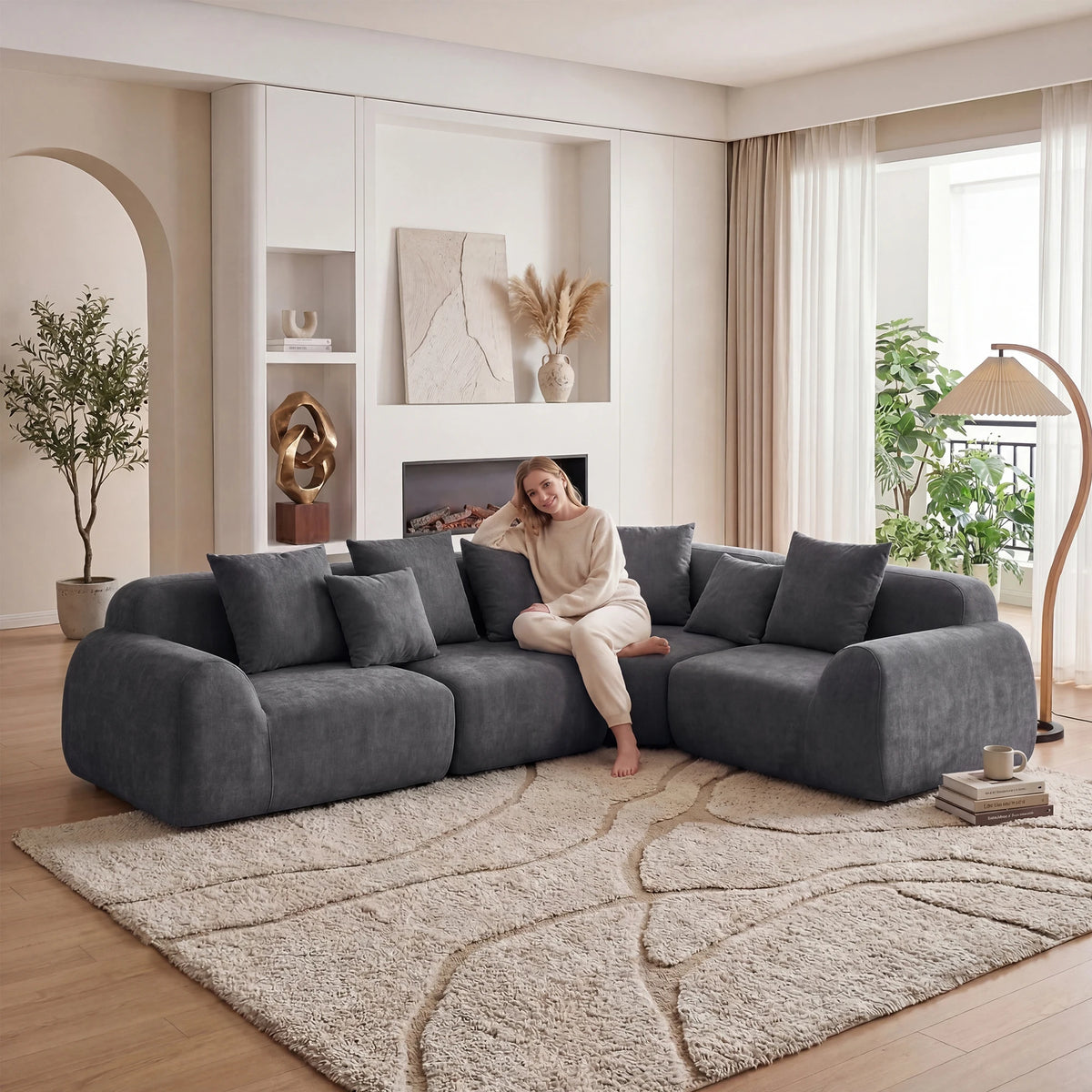 Sable Curved L-Shape Sectional