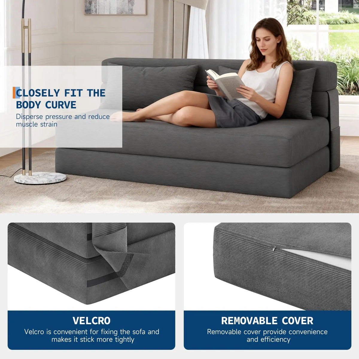 Rowan 4-in-1 Convertible Sofa Bed