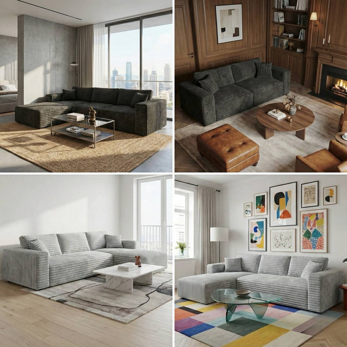 Cove Boneless L-Shaped Modular Sofa